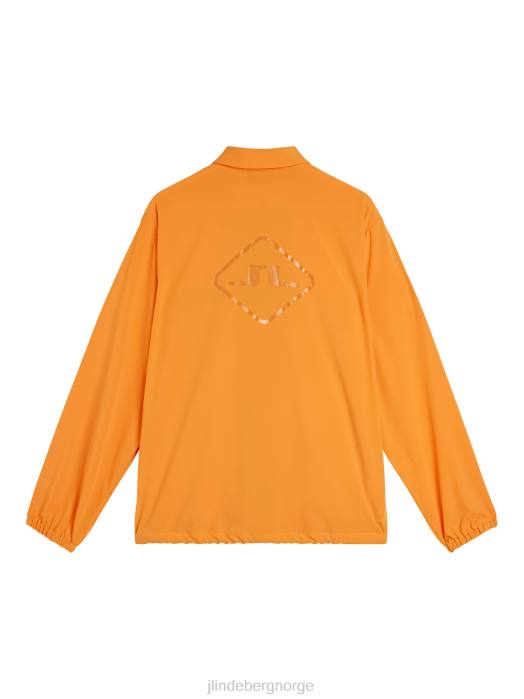 J.Lindeberg menn diamant coach jakke russet oransje klær F864729