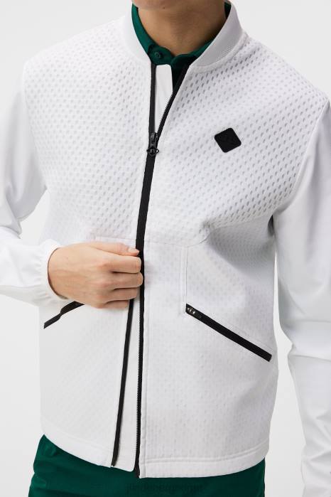 J.Lindeberg menn diamant tech bombefly hvit klær F864714