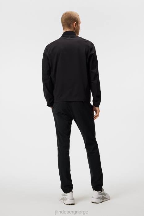 J.Lindeberg menn diamant tech bombefly svart klær F864715