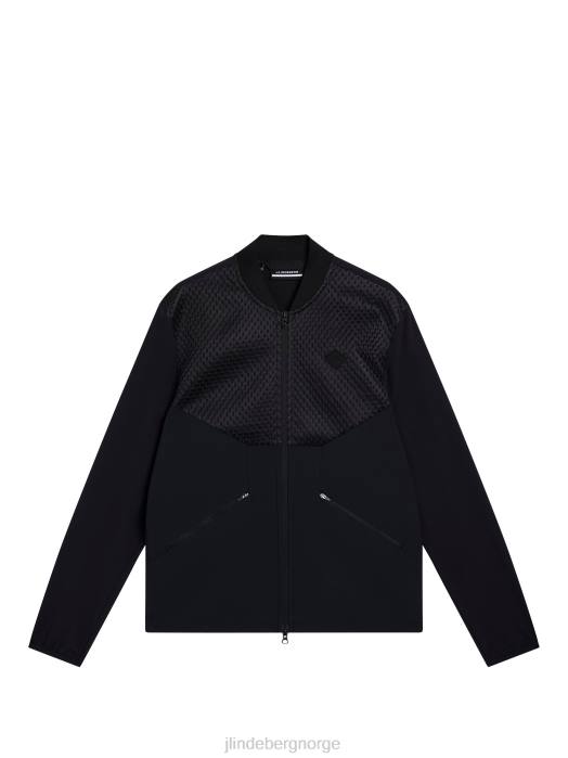 J.Lindeberg menn diamant tech bombefly svart klær F864715