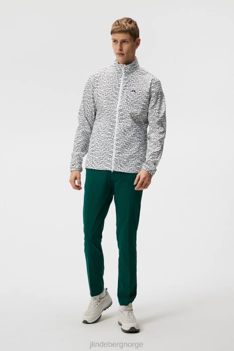 J.Lindeberg menn jakke med lett pakning i ask hvit brosvirvel klær F864705