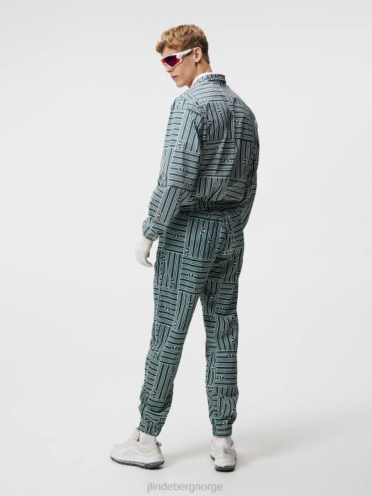 J.Lindeberg menn vindjakke med maks print bro stripe lappeteppe klær F864721