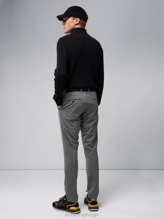 J.Lindeberg menn Grant stretch twill bukser gråmelert klær F8642196