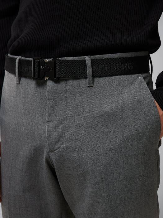 J.Lindeberg menn Grant stretch twill bukser gråmelert klær F8642196