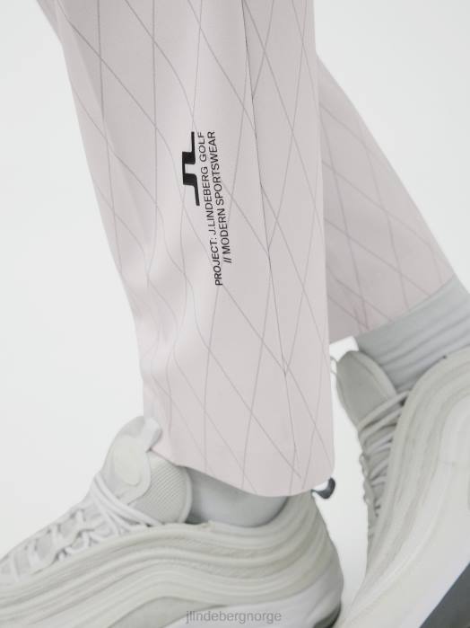 J.Lindeberg menn aktiv argyle golfbukse hvit klær F8642217