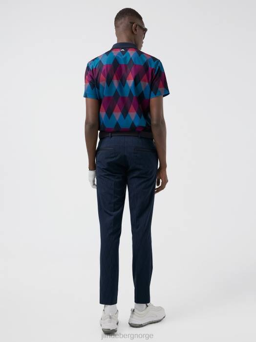 J.Lindeberg menn aktiv argyle golfbukse marinen klær F8642218