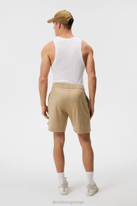 J.Lindeberg menn allan frottéshorts safari beige klær F8641036