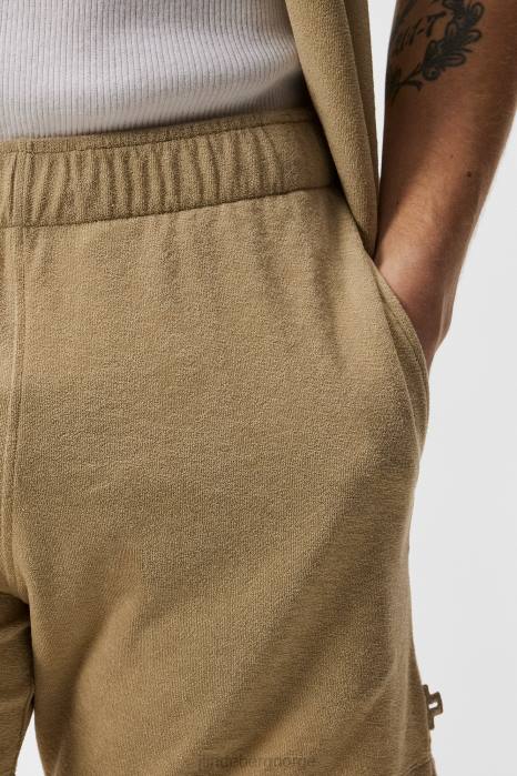 J.Lindeberg menn allan frottéshorts safari beige klær F8641036