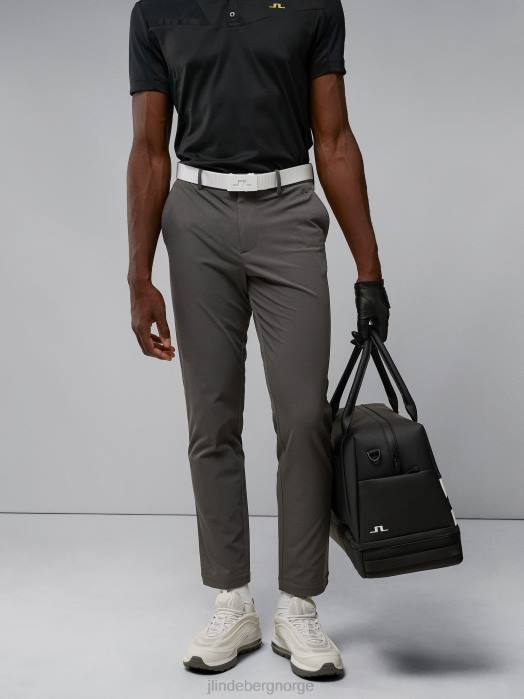 J.Lindeberg menn axil fleece twill bukse vulkansk aske klær F8642178
