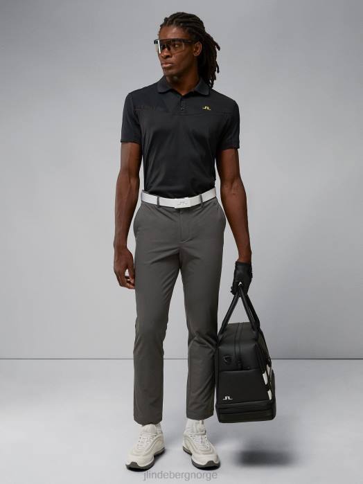 J.Lindeberg menn axil fleece twill bukse vulkansk aske klær F8642178