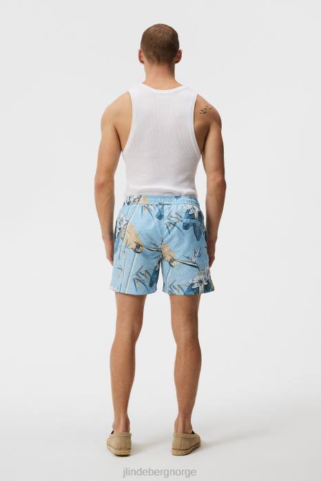 J.Lindeberg menn banker tropiske badebukser drømme blå klær F8641114