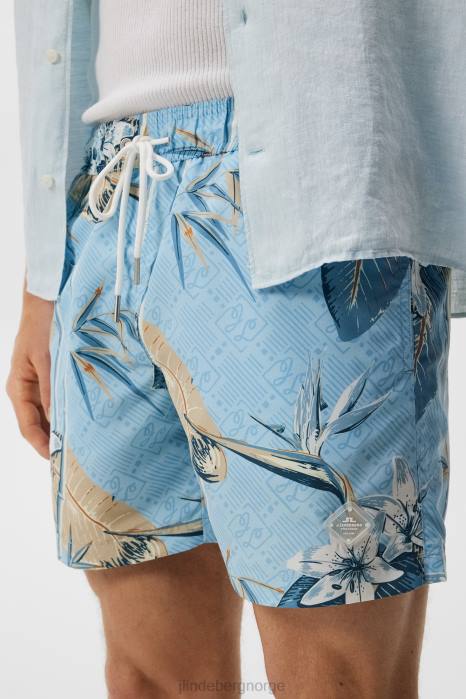 J.Lindeberg menn banker tropiske badebukser drømme blå klær F8641114