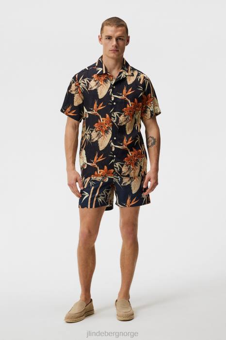 J.Lindeberg menn banker tropiske badebukser marinen klær F8641113