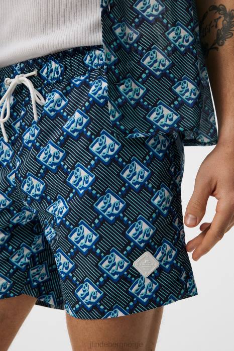 J.Lindeberg menn banks diamant badebukser eiendom blå klær F8641120