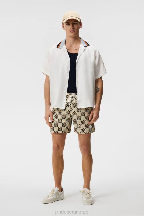 J.Lindeberg menn banks diamant badebukser safari beige klær F8641119