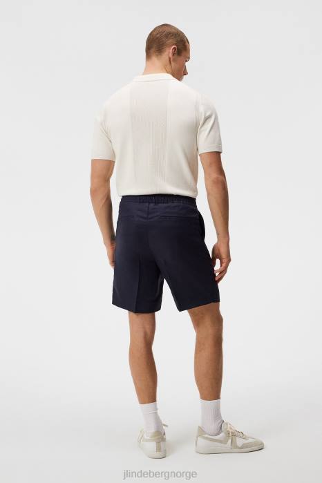 J.Lindeberg menn baron tencel linshorts marinen klær F8641126