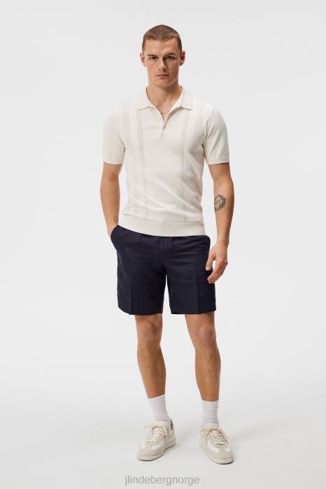 J.Lindeberg menn baron tencel linshorts marinen klær F8641126