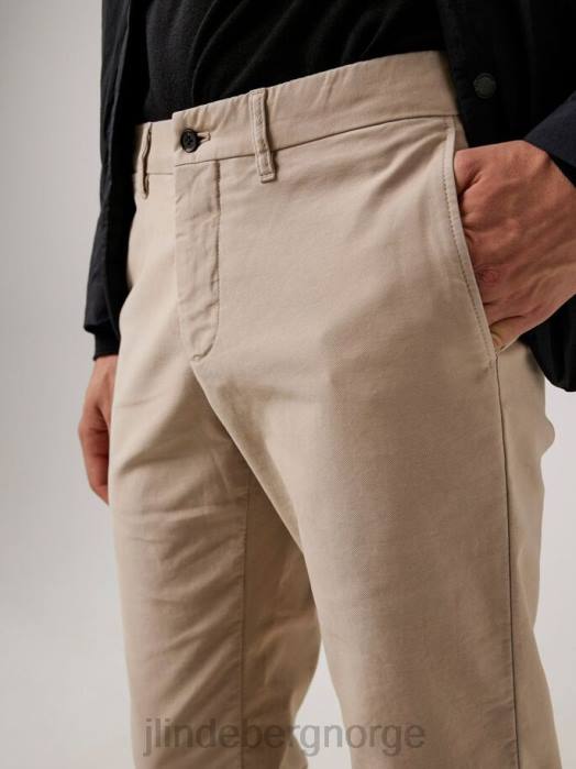 J.Lindeberg menn chaze stretch bomullsbukser østers brun klær F8642255