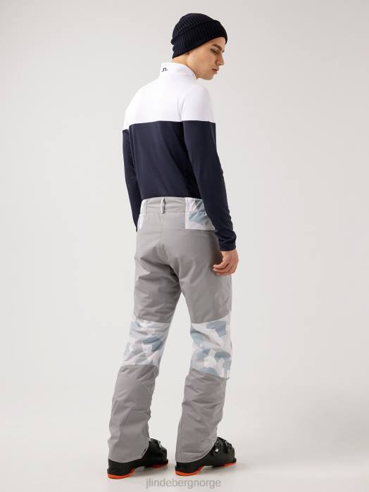 J.Lindeberg menn clarke skibukse grå camo klær F8642238