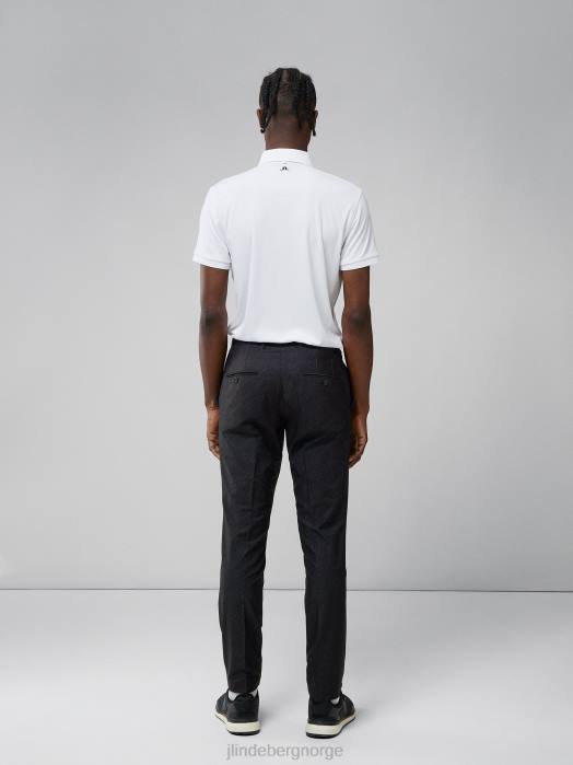 J.Lindeberg menn elott print bukse svart bromonogram klær F8642194