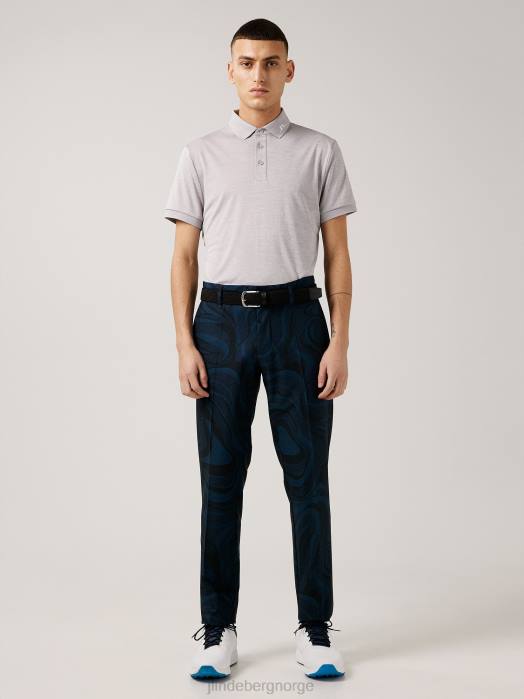 J.Lindeberg menn elott-trykk golfbukse marine monogram med virvelbro klær F8642220