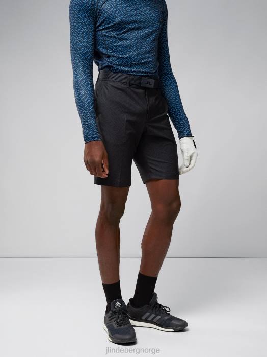 J.Lindeberg menn eloy print shorts svart bromonogram klær F8642182