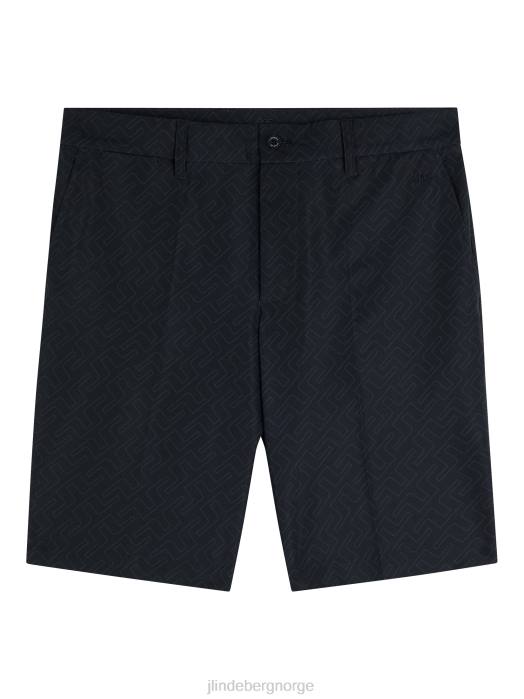 J.Lindeberg menn eloy print shorts svart bromonogram klær F8642182