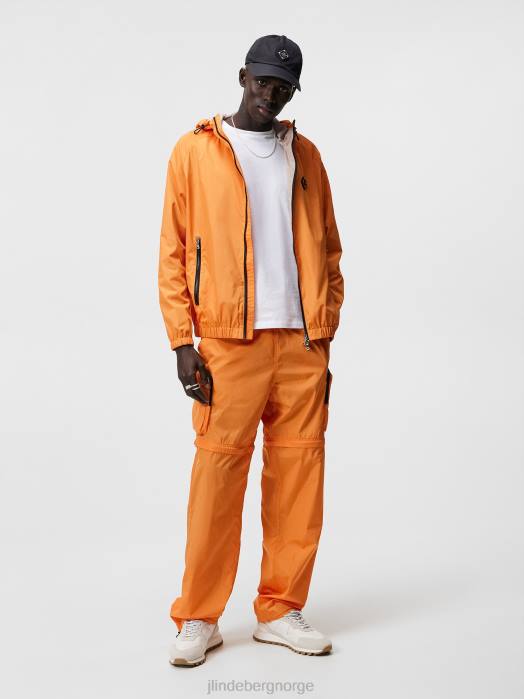 J.Lindeberg menn glossa nylon cargo bukser russet oransje klær F8641136