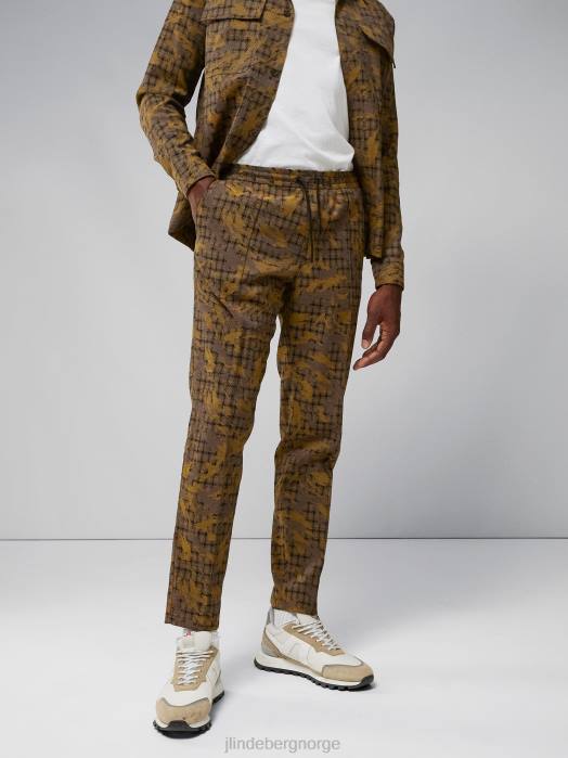 J.Lindeberg menn sasha camo-rute bukser daglilje klær F8642195