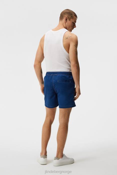 J.Lindeberg menn solide badebukser eiendom blå klær F8641118