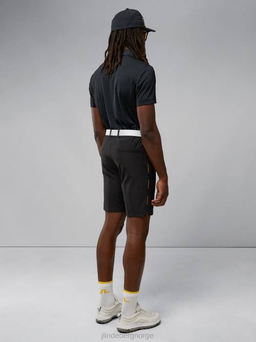 J.Lindeberg menn stuart stripe shorts svart klær F8642174