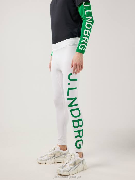 J.Lindeberg menn west kompresjonstights hvit klær F8642237