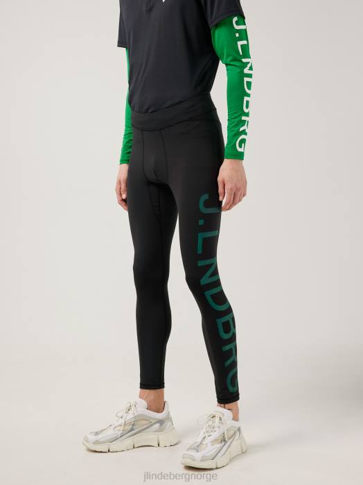 J.Lindeberg menn west kompresjonstights svart klær F8642236