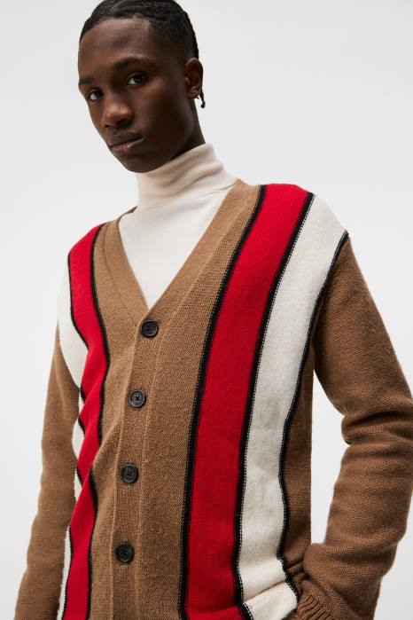 J.Lindeberg menn Cassey strikket cardigan butternut klær F864998
