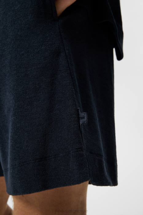 J.Lindeberg menn allan frottéshorts marinen klær F8641037
