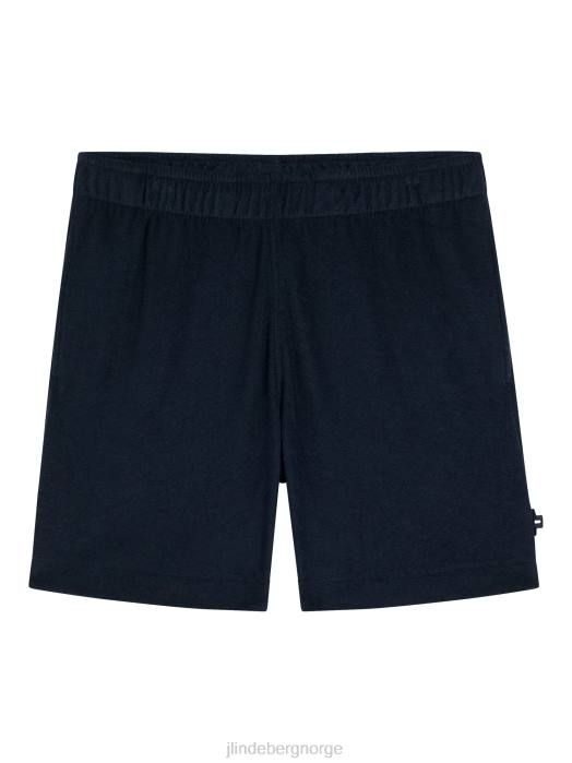 J.Lindeberg menn allan frottéshorts marinen klær F8641037