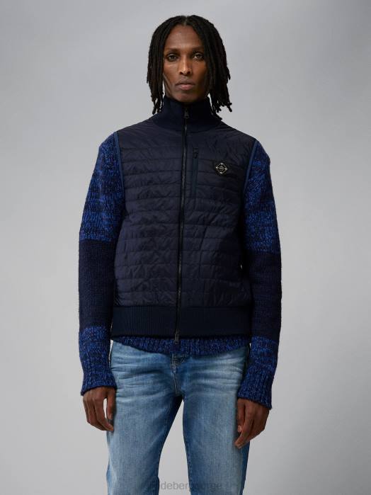 J.Lindeberg menn becket hybrid glidelåsvest marinen klær F8642297