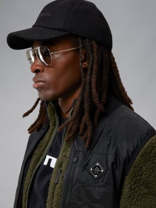 J.Lindeberg menn becket hybrid glidelåsvest svart klær F8642298