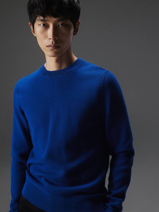 J.Lindeberg menn bueskytter struktur genser marine pion klær F8642284