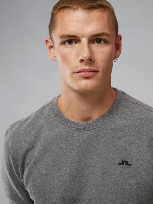 J.Lindeberg menn cal genser mellomgrå melange klær F8641091