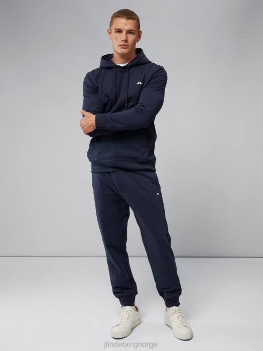 J.Lindeberg menn cal sweat hettegenser marinen klær F8641088