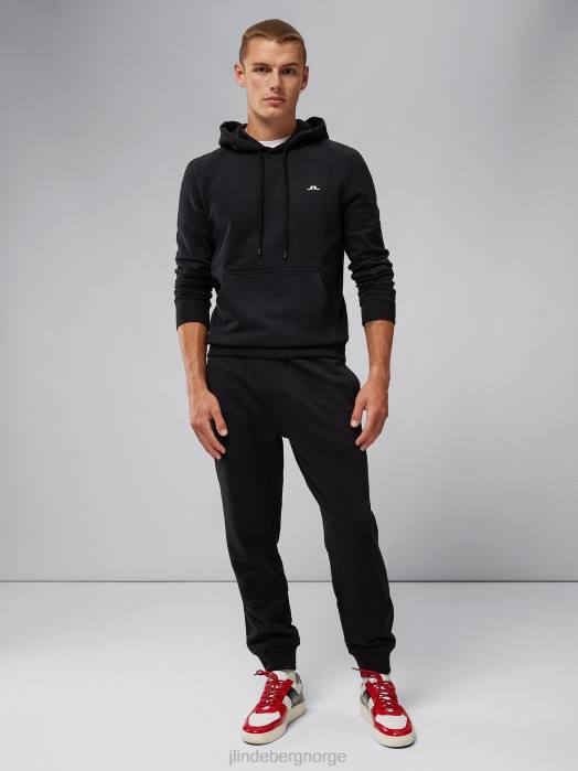 J.Lindeberg menn cal sweat hettegenser svart klær F8641089