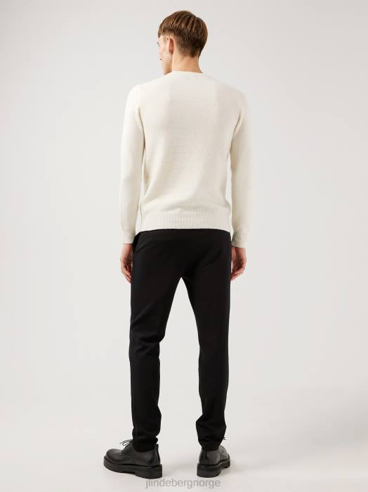 J.Lindeberg menn cole yak blanding genser hviske hvitt klær F8642368