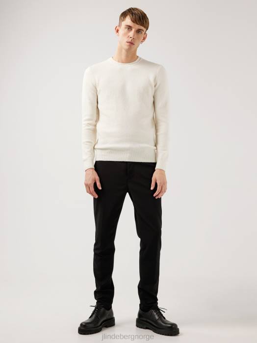 J.Lindeberg menn cole yak blanding genser hviske hvitt klær F8642368