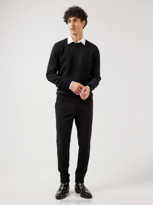 J.Lindeberg menn cole yak blanding genser svart klær F8642367