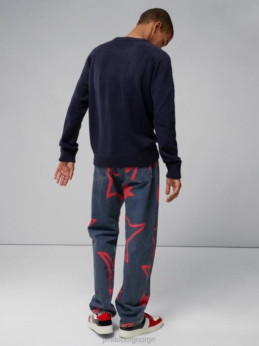 J.Lindeberg menn colton genser i kashmir marinen klær F8642306