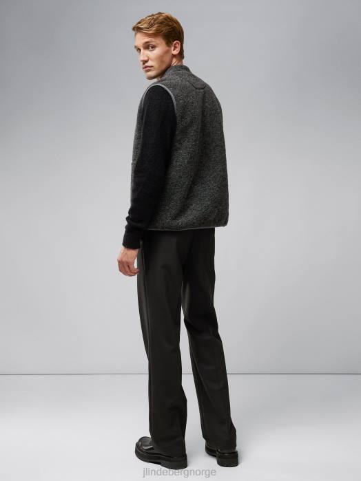 J.Lindeberg menn duncan ullfleecevest gråmelert klær F8642329