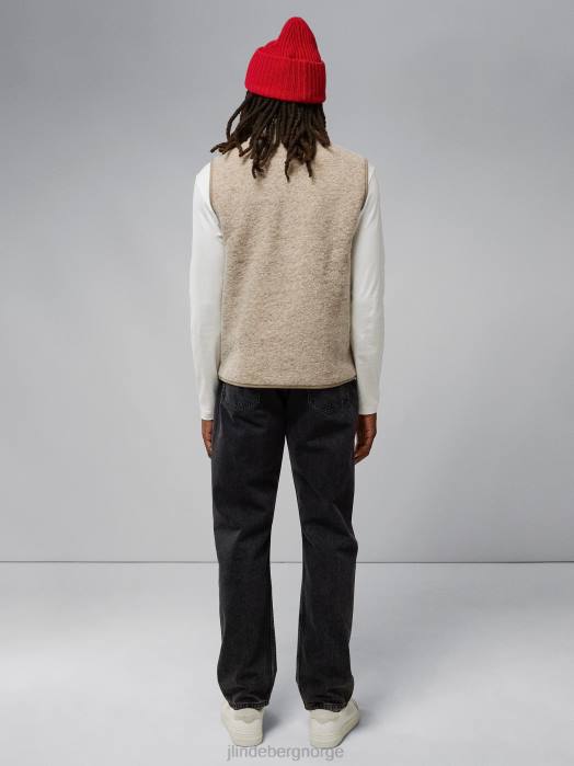 J.Lindeberg menn duncan ullfleecevest tiger brun klær F8642328