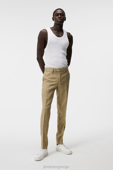 J.Lindeberg menn ed rib strikket tank hvit klær F8641030