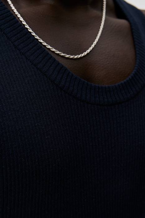 J.Lindeberg menn ed rib strikket tank marinen klær F8641031